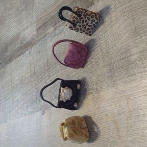 4 miniature collectible Bags